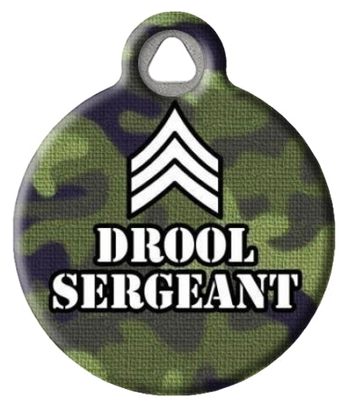 Drool Sergeant Dog ID Tag