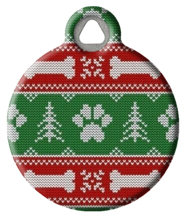 Ugly Christmas Sweater Pet Id Tag