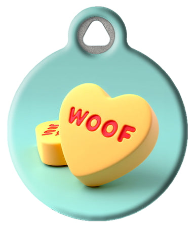 Candy Heart Valentine's Day Pet ID Tag