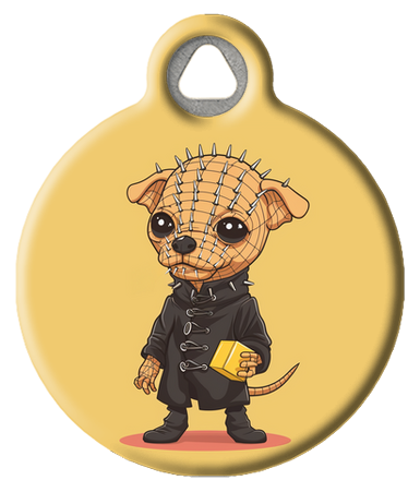 Hell-hound Pinhead Pooch Parody Pet ID Tag