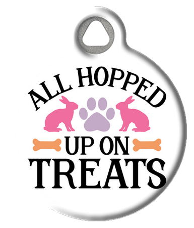 All Hopped Up on Treats Easter Pet ID Tag