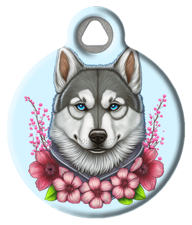 American Eskimo Dog Garden Pet ID Tag