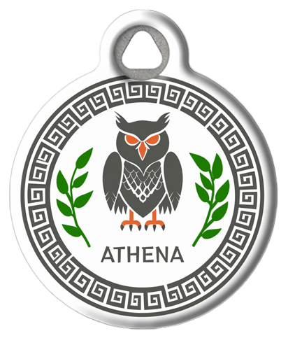 Athena Greek Pet Name ID Tag