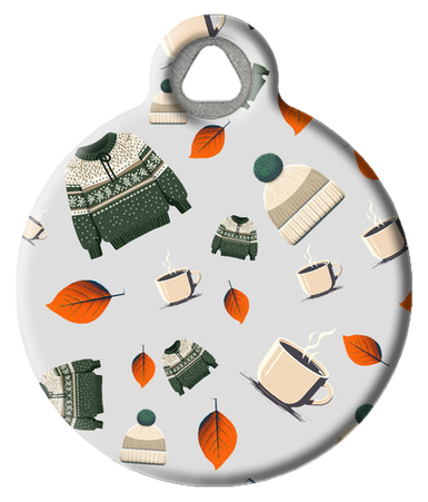 Cozy Fall Vibes Pet ID Tag