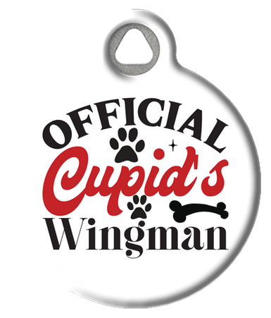 Cupids Official Wingman Pet ID Tag