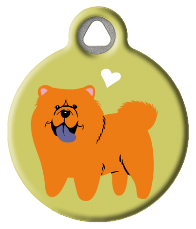 Cute Chow Chow Dog ID Tag