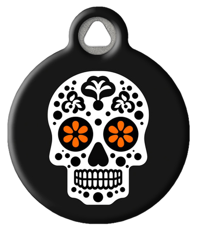 Dia de los Muertos Sugar Skull Pet ID Tag