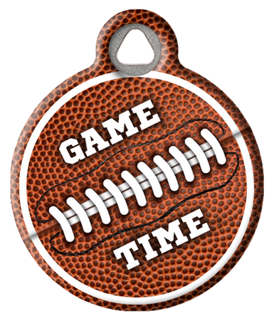 Football Game Time Pet ID Tag