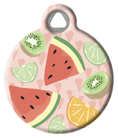 Fruity Fun | Spring Fruit Pet ID Tag