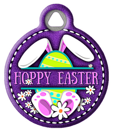 Funny Hoppy Easter Pet ID Tag