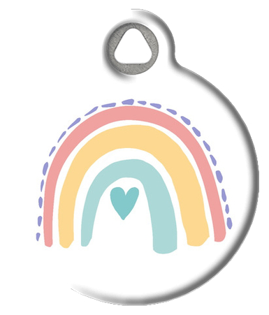 Happy Rainbow Pet ID Tag