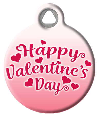 Happy Valentines Day Pet ID Tag