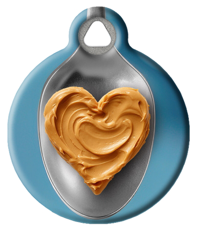 Heart-Shaped Peanut Butter Pet ID Tag