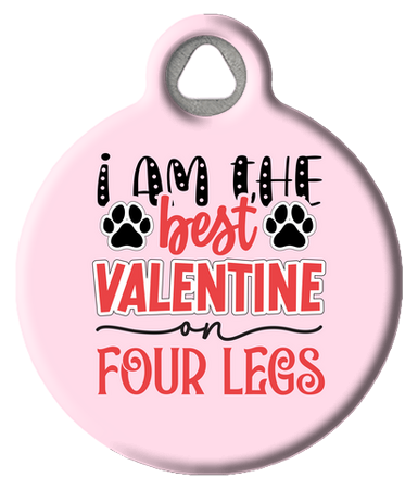 I am the Best Valentine on Four Legs Pet ID Tag