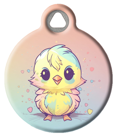 Kawaii Easter Chick Pet ID Tag