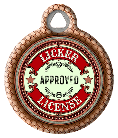 Licker License Pet ID Tag