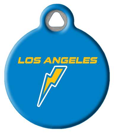 Los Angeles Lightning Bolt Football Fan Pet ID Tag