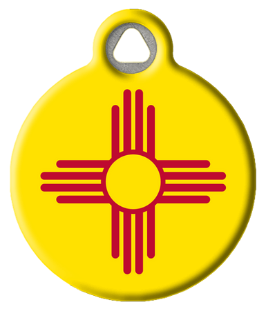 New Mexico State Flag Pet ID Tag