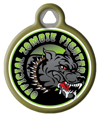 Official Zombie Fighter Pet ID Tag