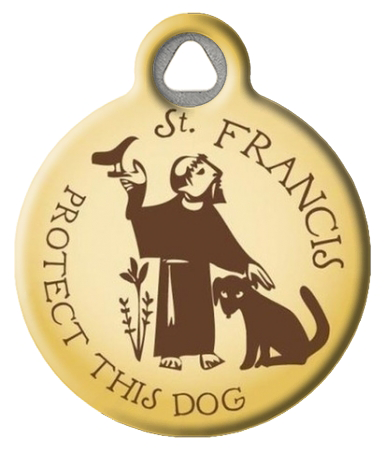 St. Francis Protect This Dog ID Tag