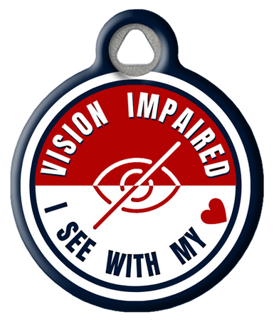 Vision Impaired - I see With My Heart | Medical Alert Pet ID Tag