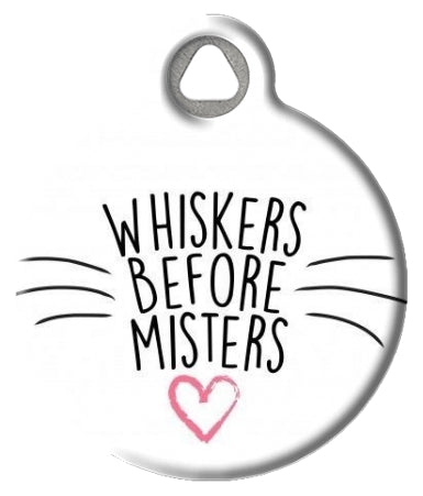 Whiskers Before Misters Cat Name Tag