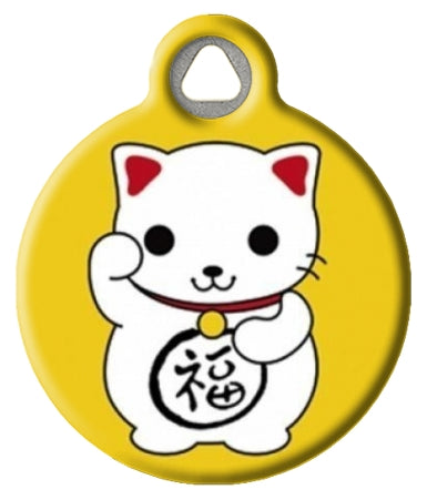 Maneki Neko Cat Pet ID Tag