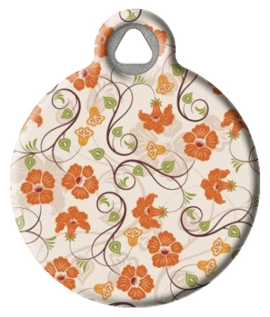 Floral Pattern Pet ID Tag