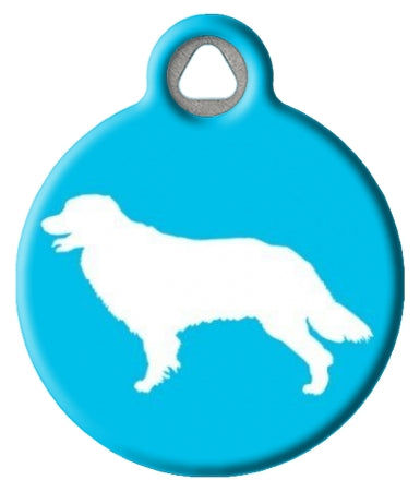 Golden Retriever Silhouette Dog ID Tag