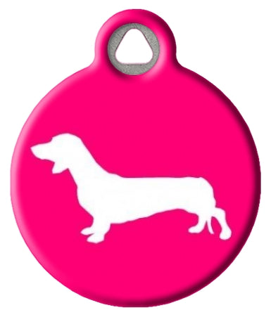 Dachshund Silhouette Dog ID Tag