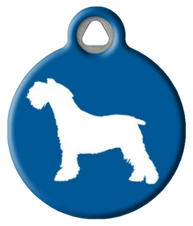 Miniature Schnauzer Silhouette Dog ID Tag