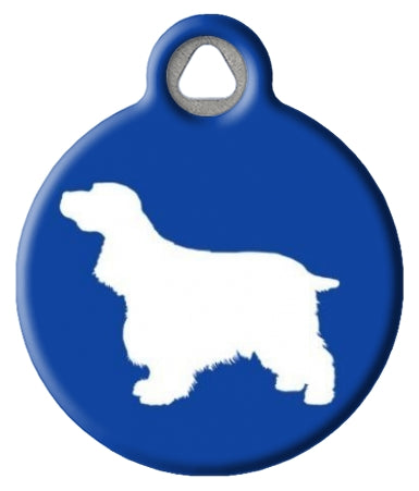 Cocker Spaniel Silhouette Dog ID Tag