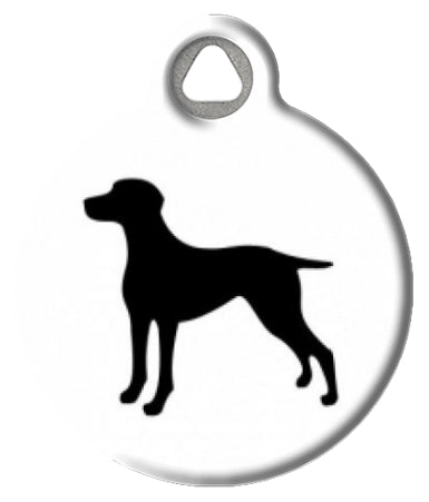 Weimaraner Silhouette Dog ID Tag