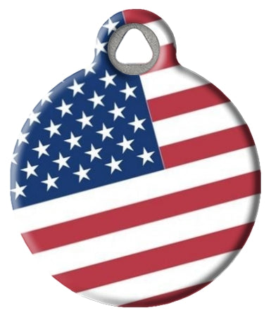 American Flag Pet ID Tag