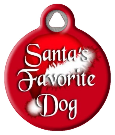 Santa's Favorite Dog ID Tag