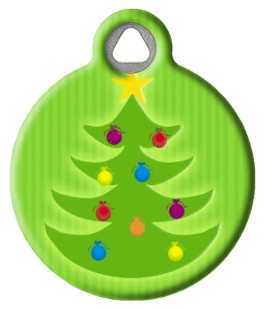 Christmas Tree Glow Pet ID Tag