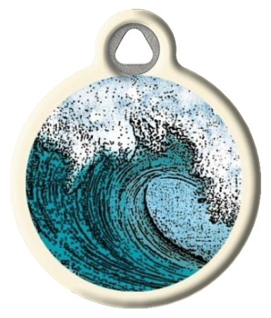 Surfin' Wave Pet ID Tag