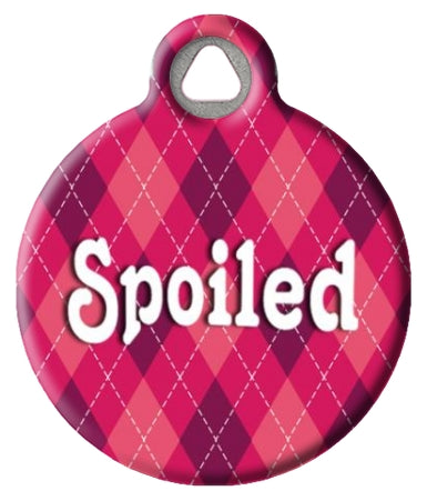 Argyle Spoiled Pet ID Tag