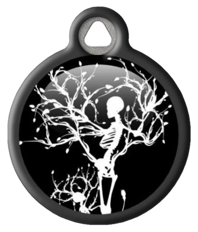 Gothic Winter Skeleton Dog ID Tag