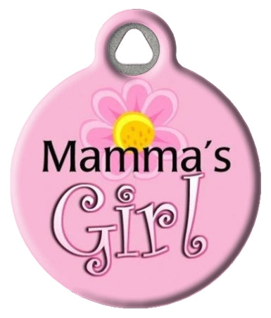 Mamma's Girl Pet ID Tag - Pink