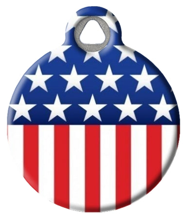 Stars and Stripes Americana Pet ID Tag