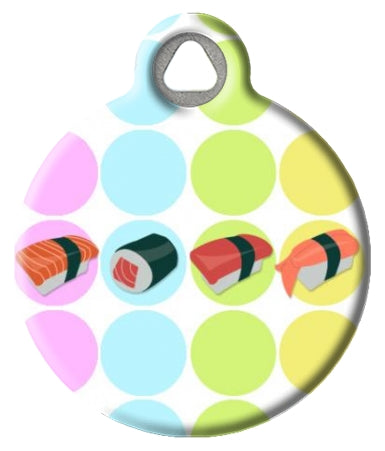 Colorful Sushi Dog Tag, Pet ID Tag