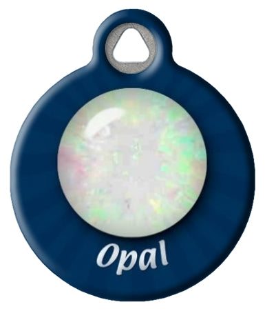 Opal October Birthstone Printed Dog ID Tag