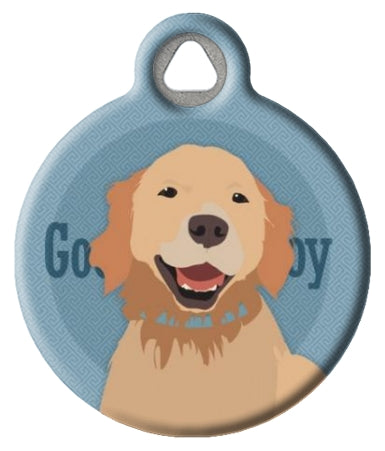 Good Boy Golden Retriever Dog ID Tag