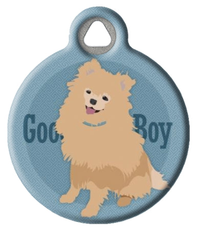 Good Boy Pomeranian Dog ID Tag