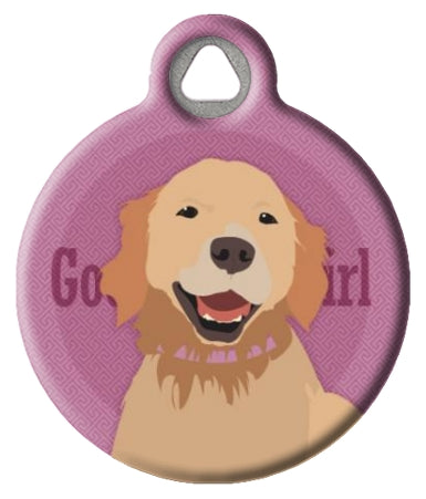 Good Girl Golden Retriever Dog ID Tag