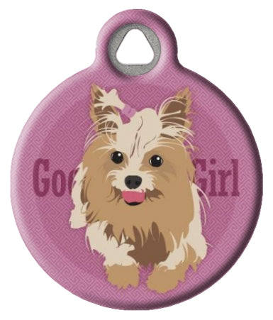 Yorkshire Terrier Dog ID Tag - Good Girl