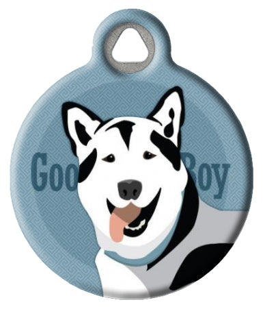 Good Boy Husky Dog ID Tag