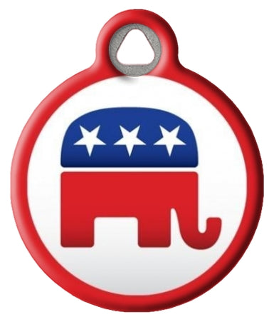 Republican Elephant Pet ID Tag