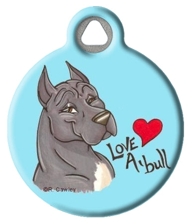 Love A Pitbull Dog ID Tag